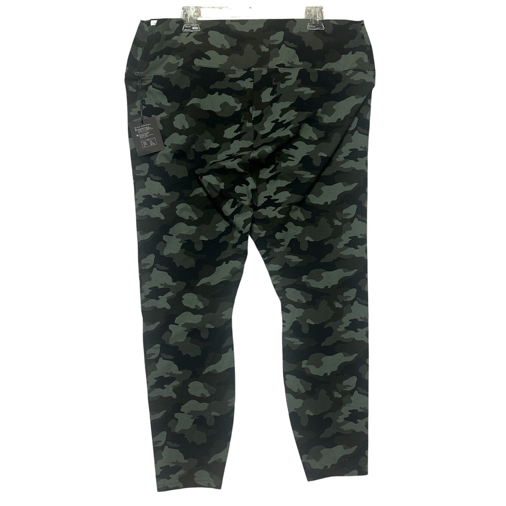 Simply Vera Vera Wang Leggings Women 2X Green Camo High Rise Live-In Stretch NWT